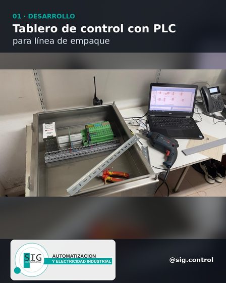 Desarrollo de tablero de control con PLC para línea de empaque